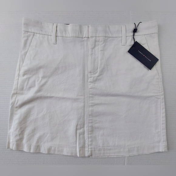 Tommy Hilfiger Hollywood Skirt Womens Size 4 White Pockets Stretch NWT $49.50 - Picture 1 of 9